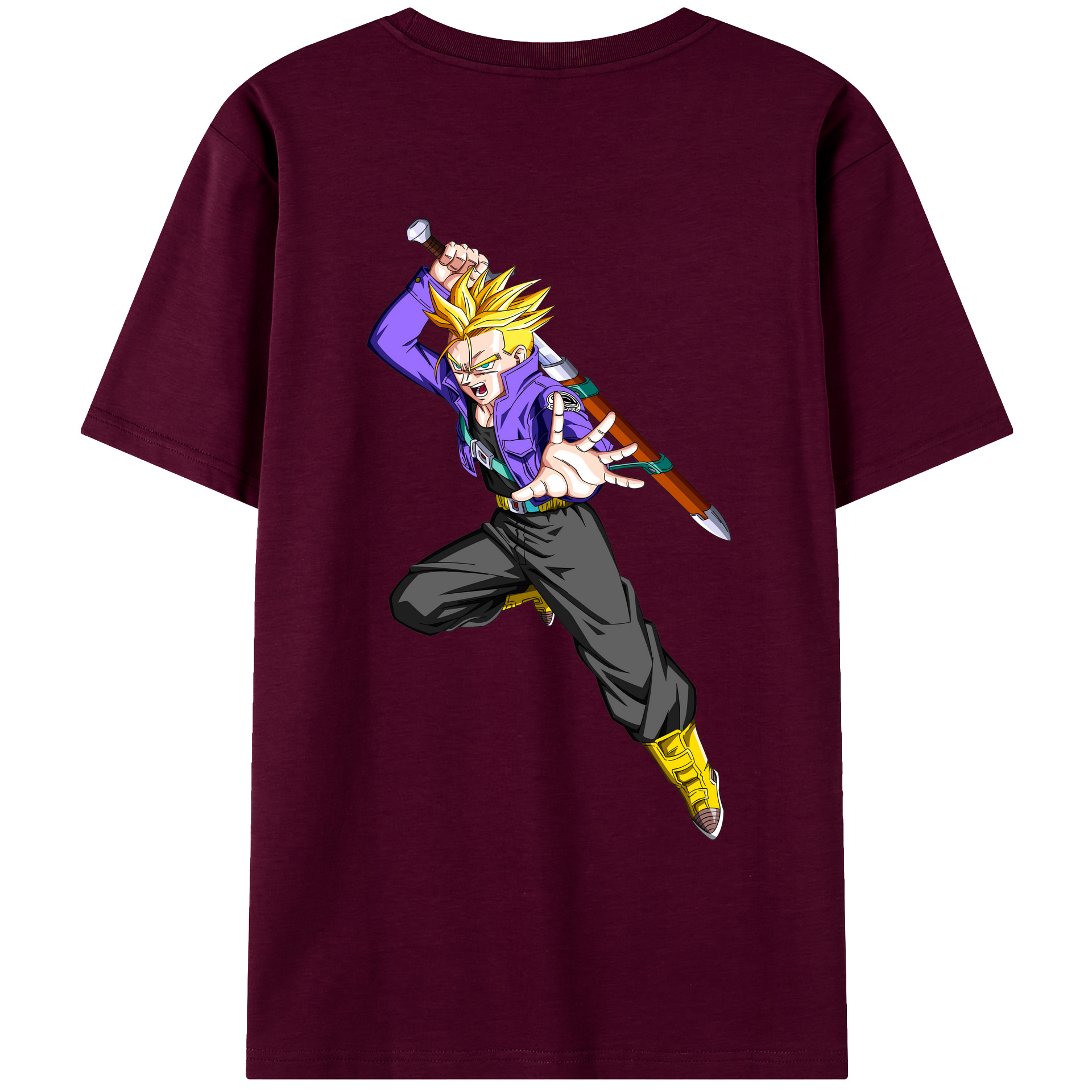 （画像用） ドラゴンボール トランクス（Torankusu）DRAGON BALL Trunks レディース半袖Tシャツ(バックプリント)
